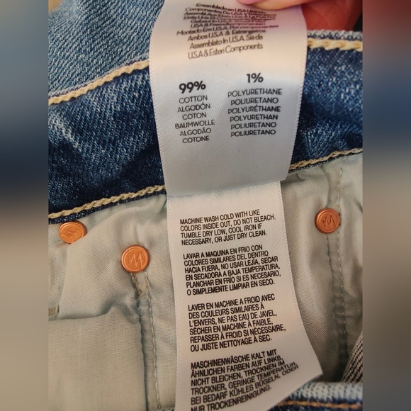 Mother High Waisted Bookie Sneak In Knick Knack Paddy Whack Size 27 NWT $258 - Picture 8 of 9